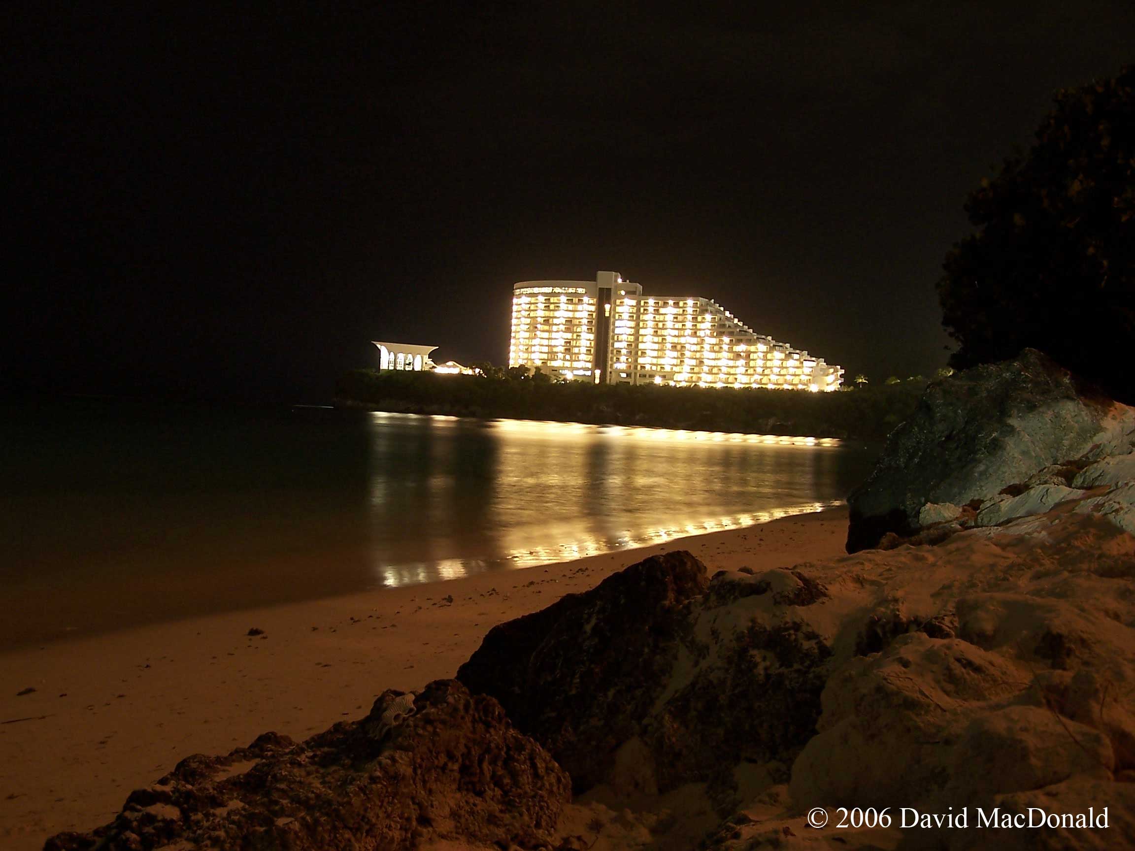 Guam Beach at night